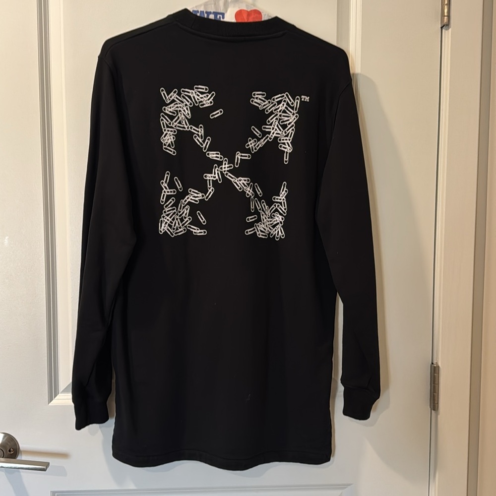 OFF-WHITE Hanna Leaves Dress in Black White